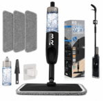 3-in-1 Microfiber Spray Mop | Dry/Wet Cleaning for Hardwood, Tile & Laminate|Black