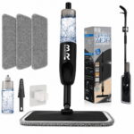 3-in-1 Microfiber Spray Mop | Dry/Wet Cleaning for Hardwood, Tile & Laminate|Black