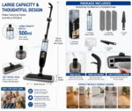 3-in-1 Microfiber Spray Mop | Dry/Wet Cleaning for Hardwood, Tile & Laminate|Black - Image 4