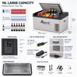 Alpicool C15 15L Portable Car Fridge | 12V Compressor Cooler -20℃ to 20℃ - Image 4