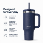 Contigo Streeterville Tumbler 1200 ml with Handle | Stainless Steel Vacuum Insulated Water Bottle with Straw and Lid | Cold for 29 Hours | Travel Mug | Thermal Flask | BPA Free - Image 3