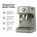 De'Longhi Stilosa EC260.GR  15 Bar Espresso & Pod Machine in Green - Image 3