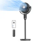 PELONIS 10" Smart WiFi Standing Fan with Remote 24dB Ultra-Quiet DC Motor & Alexa Control