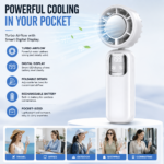 Portable Handheld Turbo Fan with Digital Display - Image 2
